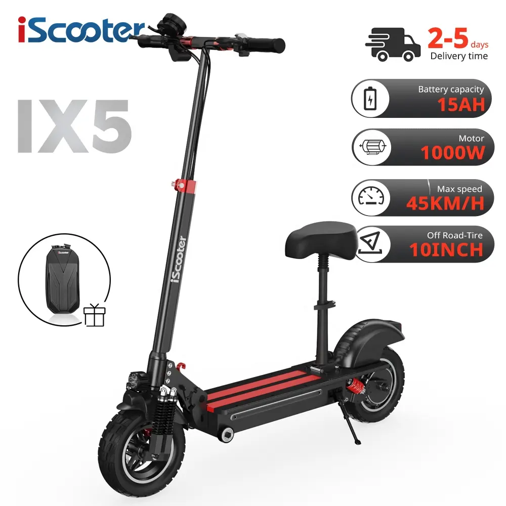 IScooter iX5 Dobrável 1000W Mobilidade E Scooter UE Stock Adultos auto-equilíbrio Offroad Scooters elétricos