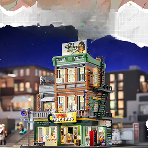 Funwhole, nuevo modelo de vista de calle, librería de café, rompecabezas, juguetes educativos para niños, regalo de Navidad, juegos de bloques de construcción - Product Image 2