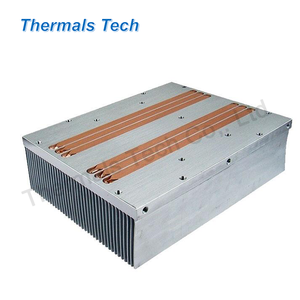 Kunden spezifischer OEM-Kühlkörper mit Heatpipe, gelötet mit Aluminium flosse für LED-Modul