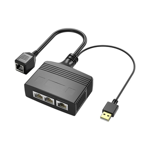 3 dispositivos Red simultánea Divisor Ethernet Alta velocidad 1000Mbps Red RJ45 Divisor de adaptador Ethernet de 1 a 3 puertos
