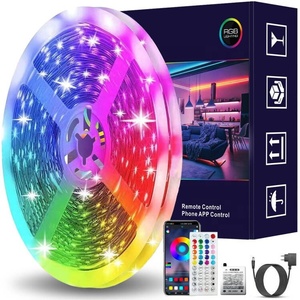 33FT 50FT 66FT 100FT Long Life Span Smart APP Control remoto sincronización de música <span class=keywords><strong>LED</strong></span> RGB tira de luz para dormitorio cocina fiesta