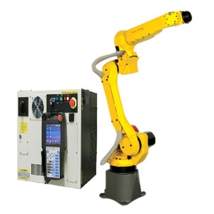 Fanuc argun arm 100id/8l 6-ציר רובוט תעשייתי, מצויד runius tps 320i דופק עם ריתוך יחידת ניקוי אקדח
