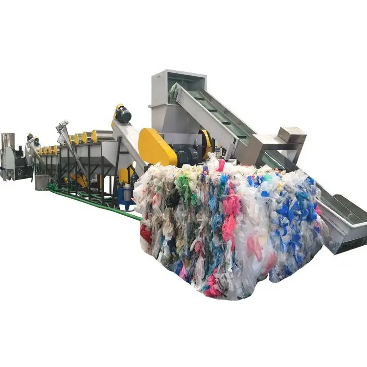 Hot sell strong pvb windshield used pvd recycling machine PP LDPE HDPE LLDPE plastic film recycling washing line