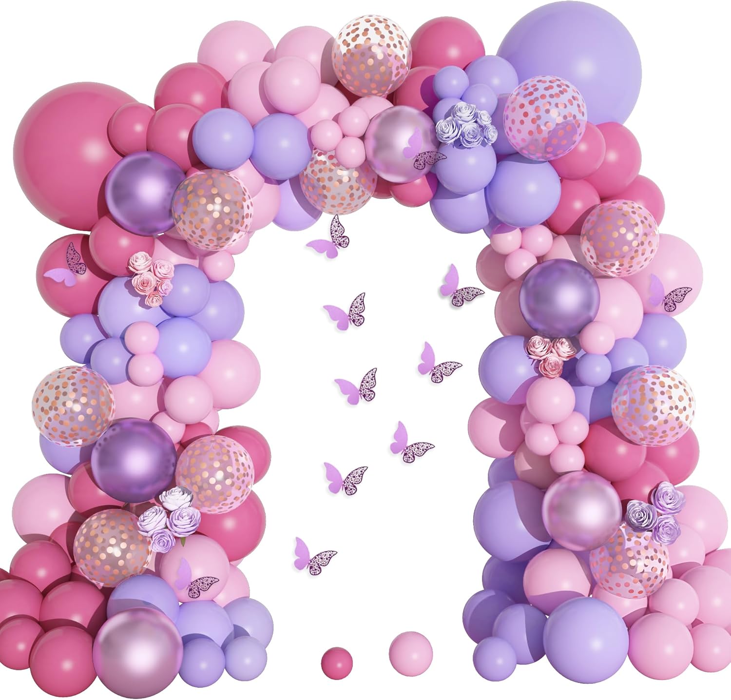 Kit ghirlanda palloncino rosa e viola 9