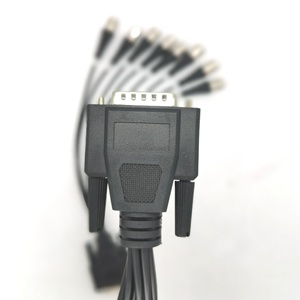 Audio and Video Capture Line Computer <strong>Monitoring</strong> Connection DB15 Male to 8 <strong>BNC</strong> Female Cable - Product Image 4