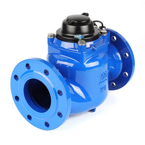 מד מים קרים וחמים מברזל יצוק עם חיבור אוגן, בעל להבים ספירליים ניתקים אנכית, DN50/DN300 R200, תקן IP68 - Product Image 2