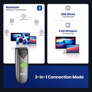 Eyoyo 1D 2D Portable Wireless USB Wired Mini Bluetooth <strong>Qr</strong> Bar <strong>Code</strong> Reader Android <strong>IOS</strong> Barcode Scanner for Inventory - Product Image 2