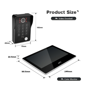 Smart Home Video Wired <strong>and</strong> Network <strong>Intercom</strong> <strong>System</strong> <strong>Security</strong> 10.1 Inch Indoor Unit <strong>Intercom</strong> <strong>System</strong> Video Doorbell Night Vision - Product Image 4