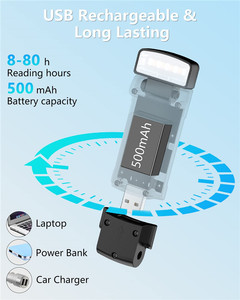 El más nuevo USB recargable Mini LED libro lectura Luz Portátil Clip libro luz con temporizador y función de memoria - Product Image 4