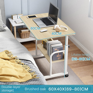 Escritorio De Pie ajustable, mesa de altura multifunción, marco de Metal y escritorio Mdf, mesa de ordenador plegable para oficina en casa