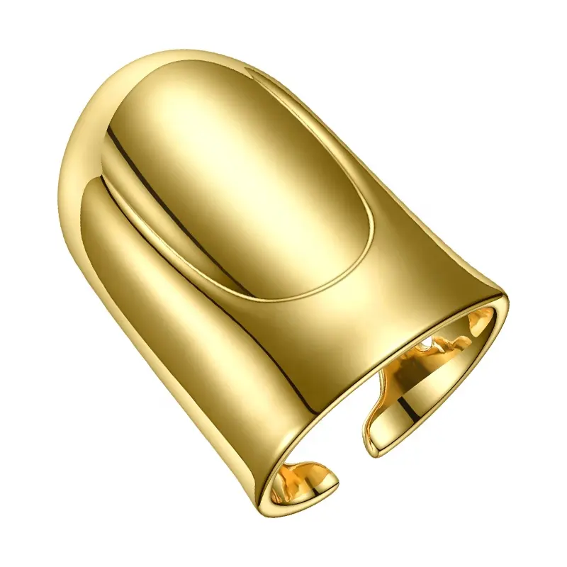 Anelli di protezione per le dita con manicotto per dito in ottone placcato oro 18 carati di alta qualità R194024