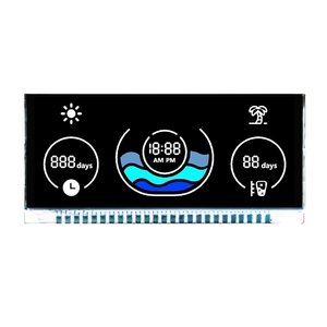 Custom VA 7 display lcd segmento Bianco Sul display LCD Nero con Pin di connessione - Product Image 3