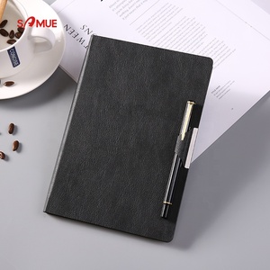 Pestañas de índice de papel personalizado negro, tamaño A5, B5, con bucle para bolígrafo - Product Image 1