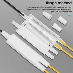 Carcasa protectora de tubo de fusión en caliente de fibra óptica 1 en 2 salidas para FTTH y cable de red Introducción y protección - Product Image 2
