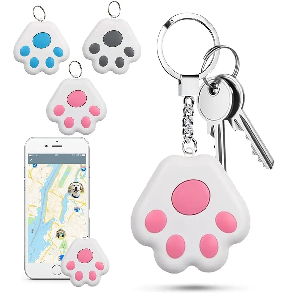 Cute Smart Tracker Cat Paw Mini GPS Tracker Locator Tracer Training Dog Cat Tracker