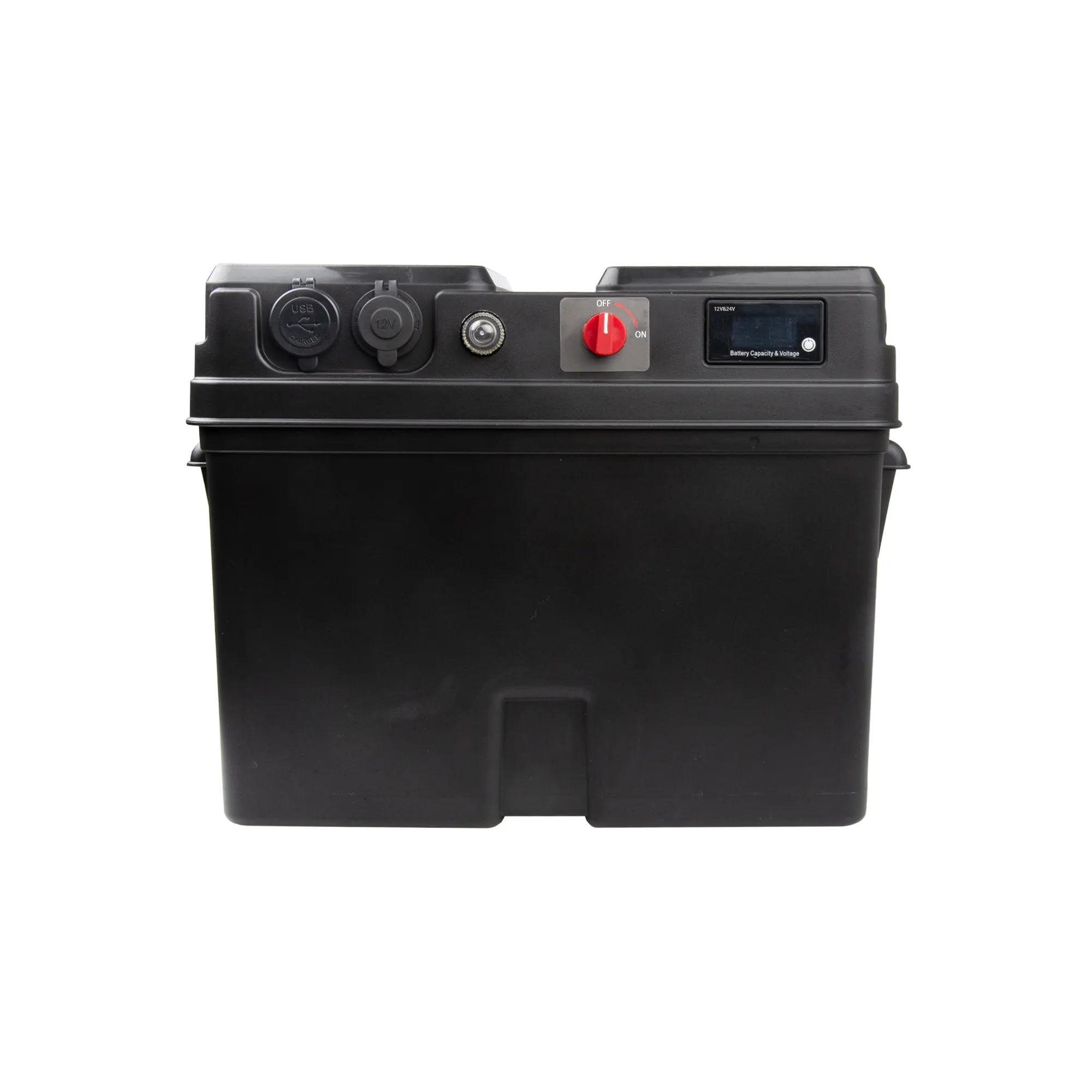 Kotak baterai 12V portabel tahan air luar ruangan tingkat perlindungan IP67 untuk penggunaan luar ruangan label kustom