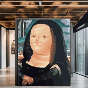 Diy karikatür versiyonu Da Vinci üreme Mona Lisa portre sanat eserleri boya keten tuval ev hediye çocuklar dijital yağlıboya