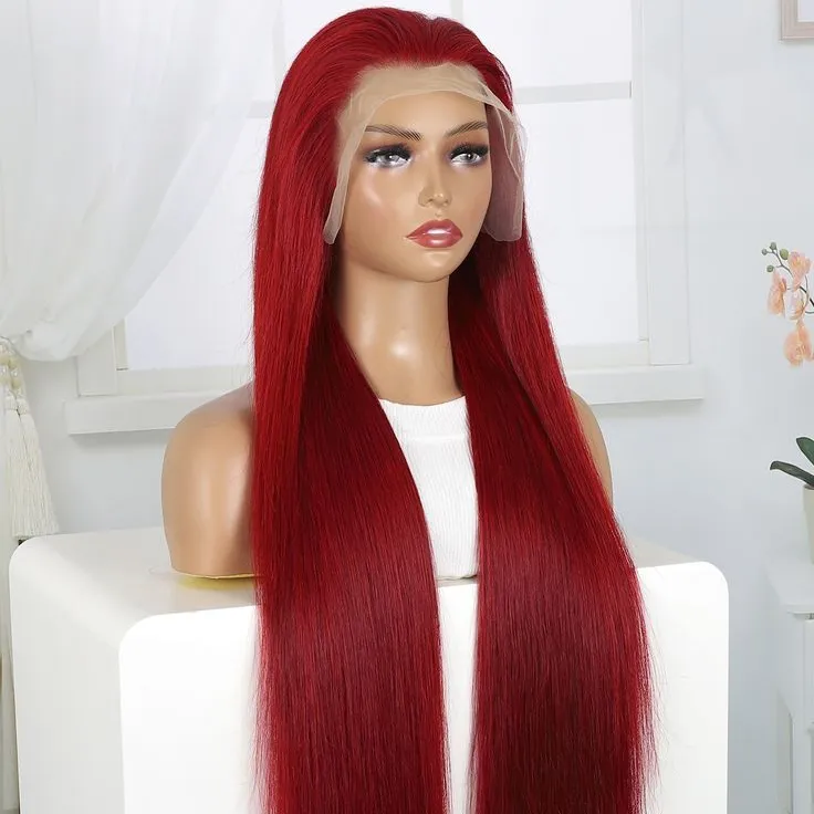 Cheap burgundy lace front perucas peruca de cabelo humano para as mulheres ombre 99j peruca glueless vermelho pronto para enviar