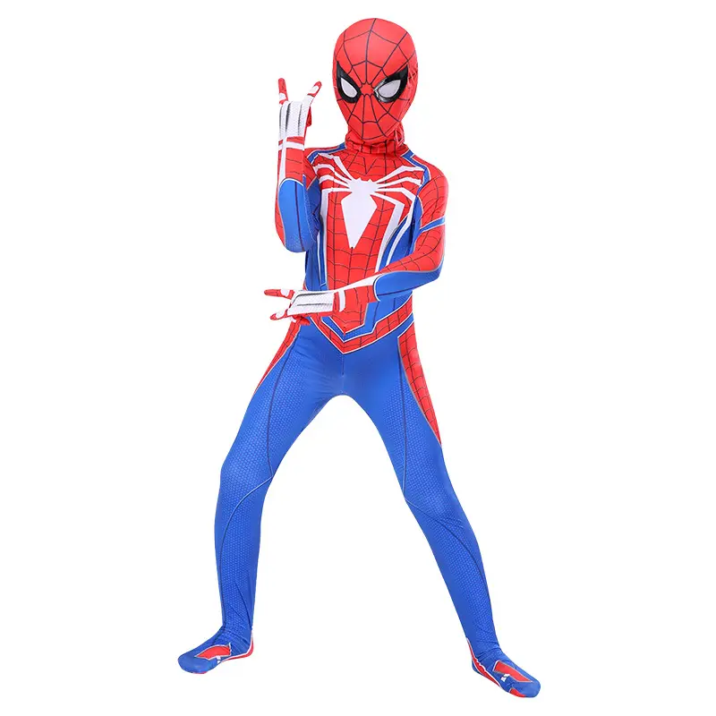 Spiderman bambini Cosplay Costume Anime Super eroe ragno uomo collant di un pezzo vestito per bambini Halloween