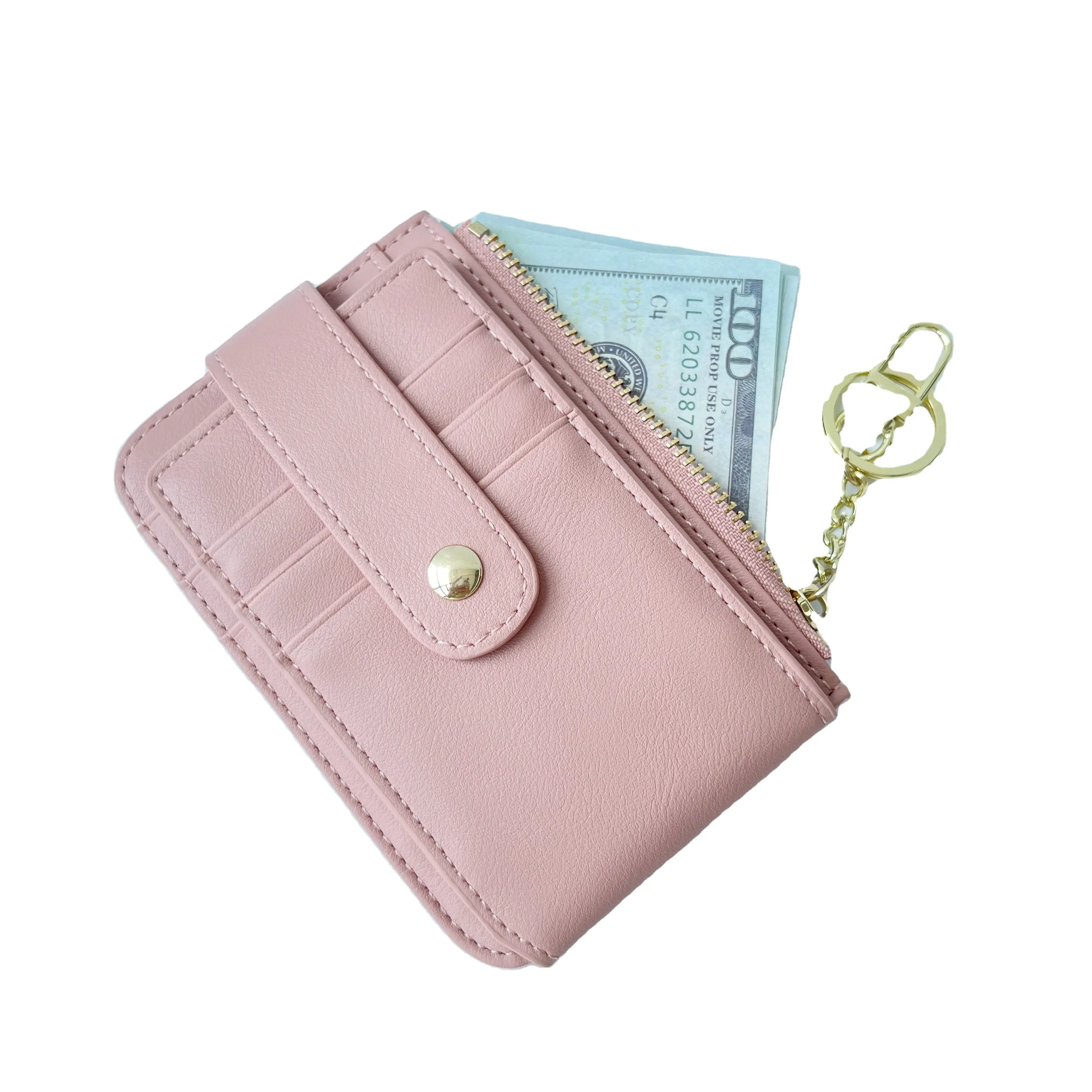 Carteira minimalista personalizada, porta-cartões de crédito, carteira ultra fina pu para gif, bolsas para moedas