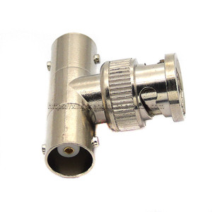 三路头视频BNC公对2母适配器连接器产品 - Product Image 4