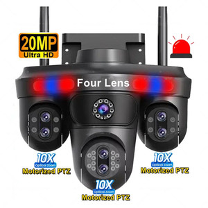 Cámara CCTV de 20mp y 4 lentes, Wifi inalámbrico PTZ 360, intercomunicador bidireccional, cámara de red IP para exteriores, 8k, 4K, cámara con Zoom 10X - Product Image 1