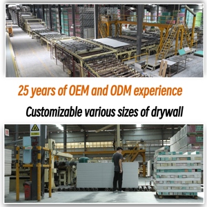 Bán thường xuyên tấm thạch cao 1220*2440mm 9mm 12mm phân vùng giải pháp moistureproof chống thấm nước chống cháy giấy mặt thạch cao - Product Image 6