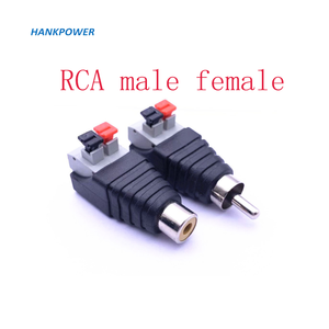 AV公连接器夹无线焊接<span class=keywords><strong>RCA</strong></span>母连接器按压弹簧端子音频适配器插头 - Product Image 2