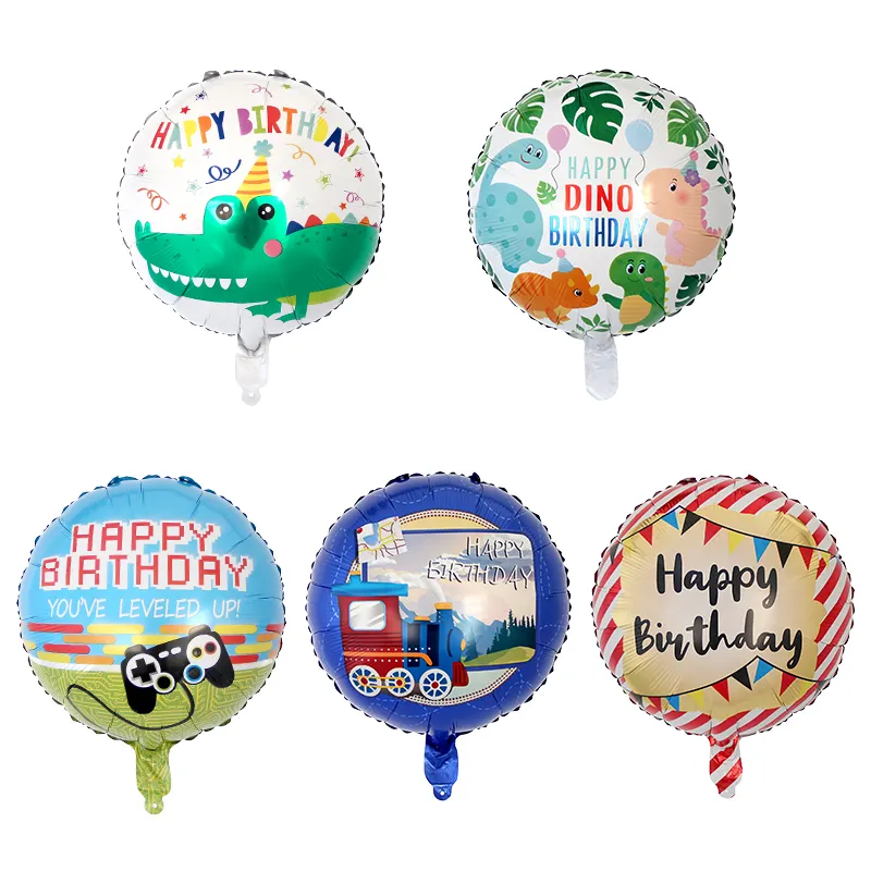 Ballon en aluminium forme ronde OEM, 18 pouces, 1 pièce, décorations de fête d'anniversaire, style espagnol