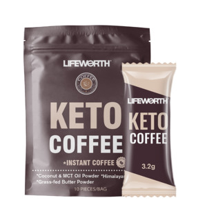 Lifeworth Private label Keto gıda takviyesi kollajen <span class=keywords><strong>Protein</strong></span> anında diyet Keto kahve tozu kilo kaybı - Product Image 5