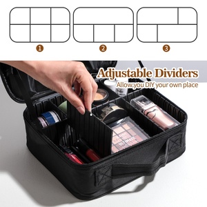 Công Suất Lớn Du Lịch Trang Điểm Train Trường Hợp Xách Tay Trang Điểm Bàn Chải Túi Tổ Chức Lưu Trữ Không Thấm Nước Trang Điểm Nghệ Sĩ Lưu Trữ Hộp - Product Image 3