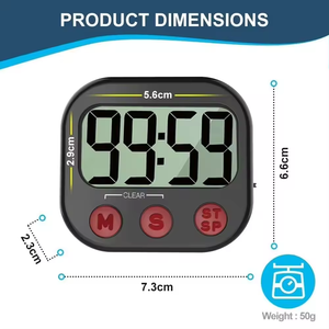 Timer digitale visivo orologio magnetico cronometro conto alla rovescia con grande schermo LCD Display per la cottura - Product Image 4