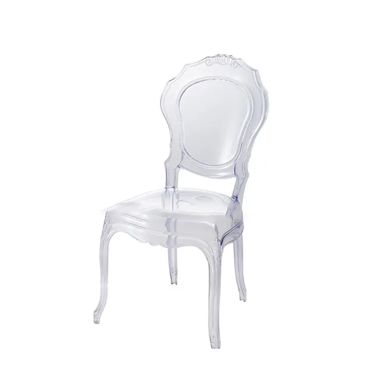 New Design clear transparent dining chair colorful plastic dining chair with plastic leg