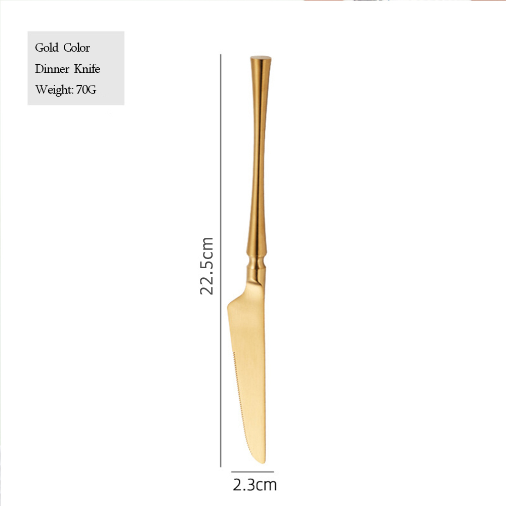 Couteau de table doré