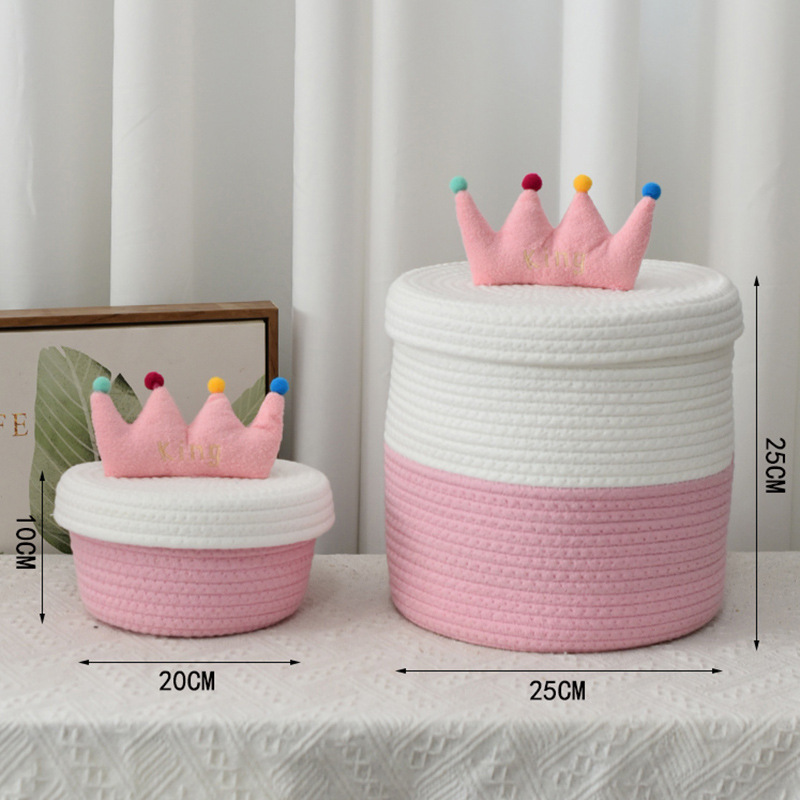Design couronne, blanc et rose, ensemble 2 pièces (grand et petit)