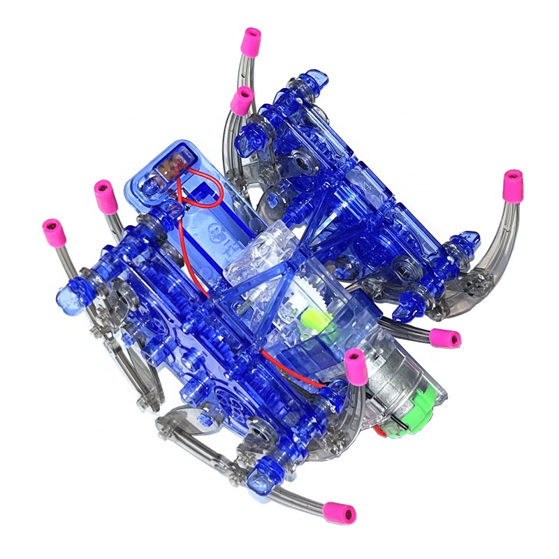 eParthub Spider Roboter DIY Technologie kleine Produktion elektrisches Raupen Wissenschaft Spielzeug Montage Materialien Geschenk farbige Schachtel - Product Image 3