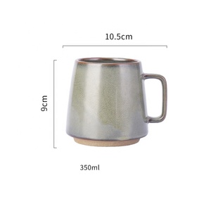 Toptan porselen şık organik kumlu kil doğal etki kupa el yapımı çömlek kil Espresso kahve kupa - Product Image 6