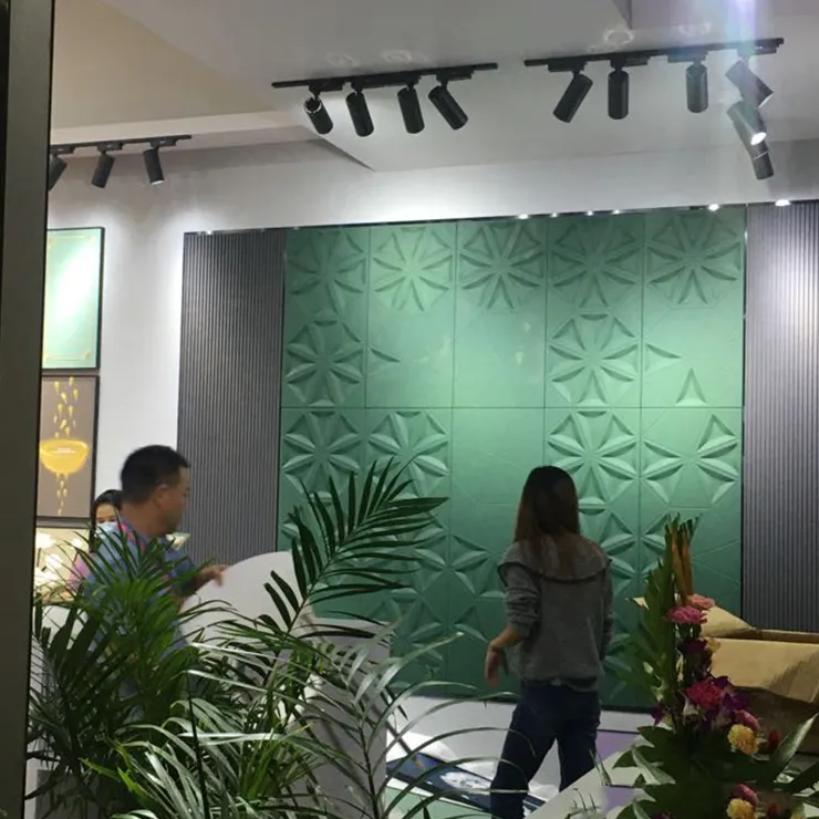 Amostra grátis Home Interior Acabamento PVC Madeira Sala TV Fundo Wall Board Quarto Em Relevo Esculpido 3D Art Painéis De Parede