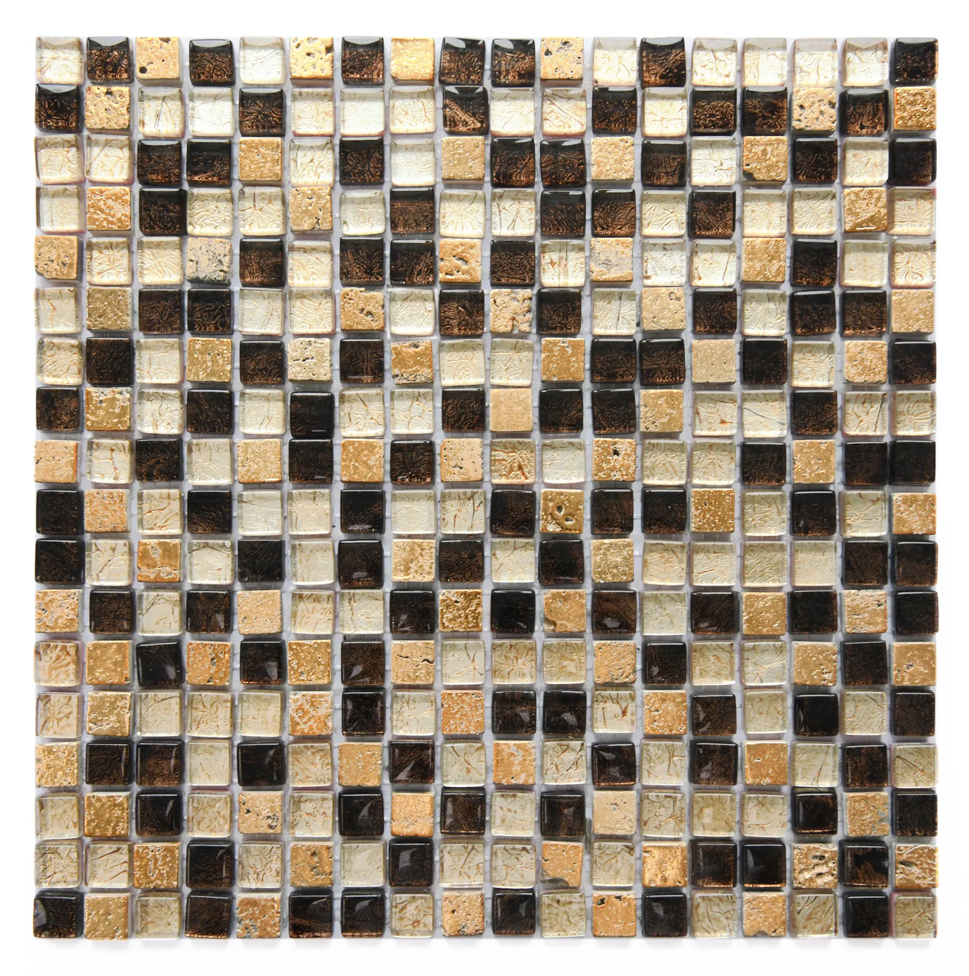 Mattonelle di mosaico di pietra mista di vetro mattonelle di Backsplash della cucina della decorazione della parete del bagno di colore della miscela di alta qualità
