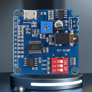 Módulo de reproducción de voz MP3 disparador uno a uno reproducción de control de puerto serie descarga USB 8M de almacenamiento