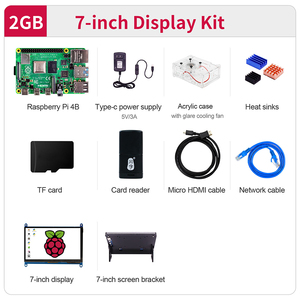 Ahududu Pi 4B 2GB 4GB 8GB kurulu ve çeşitli akıllı robotlar ve DIY proje AI öğrenme için başlangıç kiti