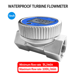 Dijital türbin debimetre 6 puan/1 inç yüksek hassasiyetli alüminyum alaşım su geçirmez debimetre büyük akış su ve yağ - Product Image 2