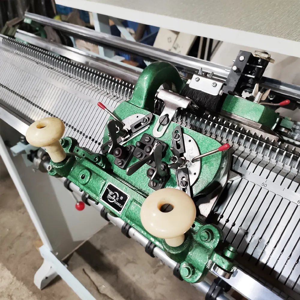 halbautomatische computer-flachstrickerei 6-farben strickindustrie manuelle flachstrickmaschine