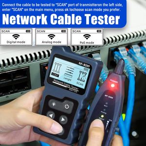Multifunctional Power Over Ethernet <strong>Network</strong> Wiremap Tester LCD Backlight Cable Continuity Digital signal <strong>Network</strong> Tester - Product Image 3
