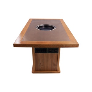 Nhật Bản Yakiniku trong nhà hình chữ nhật parrillas Para barbacoa steamboat bảng BBQ nướng bàn ăn với lẩu cho nhà hàng - Product Image 1