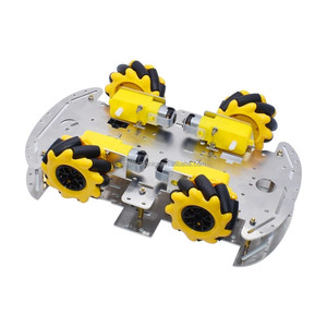 2WD/4WD telaio auto intelligente in lega di alluminio in metallo robot motore intelligente Robot auto telaio Kit velocità Encoder scatola batteria