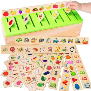 Montessori Educational <strong>Toy</strong> Matching Game Cognition Wooden Learning Box Knowledge Classification Kids Sorting <strong>Toy</strong> - Product Image 2