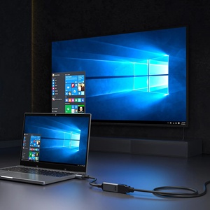SYONG doğrudan tedarik 4K * 2K DP Displayport 1.4 erkek HDMI 2.0 dişi adaptör 0.2m kablo 5mm dış çap 4K DP HDMI dönüştürücü - Product Image 6