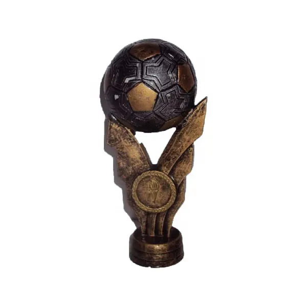 Personalized New design resin custom football Soccer Ball Trophy Awards