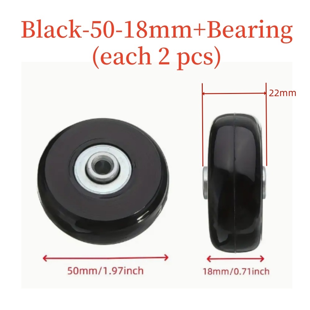 Nero-50*18mm+Cuscinetto (2 pezzi)-150g-Senza accessori